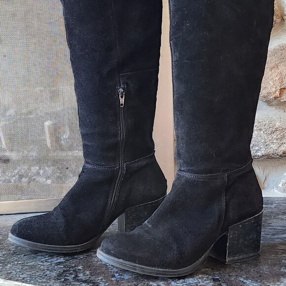 Steve Madden Orabela Black Suede Leather Over the Knee Boot Size 8.5M - Picture 5 of 16